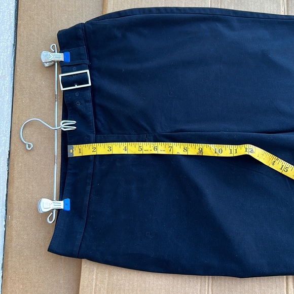 Express Design Studio Bilt-in Belt Short Zipper BLACK PANTS Size 8 - Picture 4 of 13